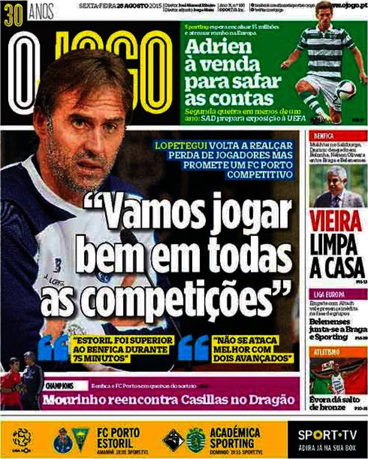 Ce scriu azi ziarele de sport din lume (28 august 2015)