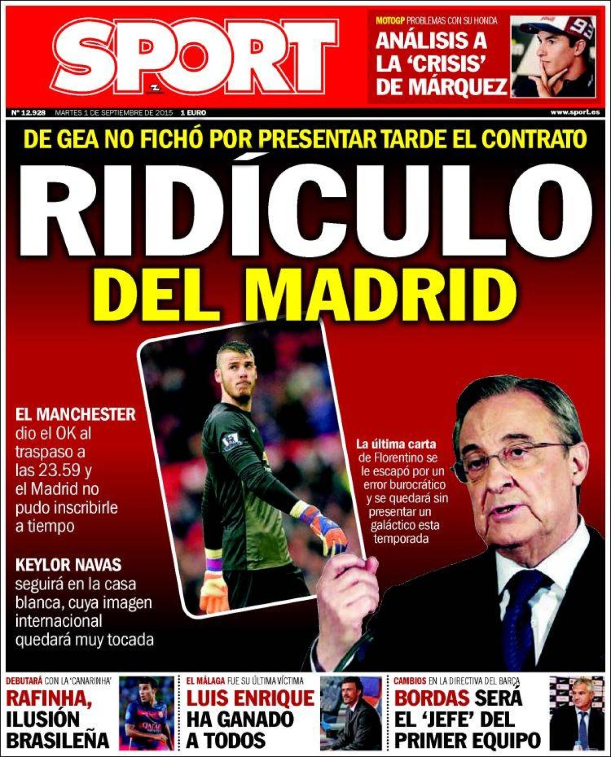 Ce scriu azi ziarele de sport din lume (1 septembrie 2015)