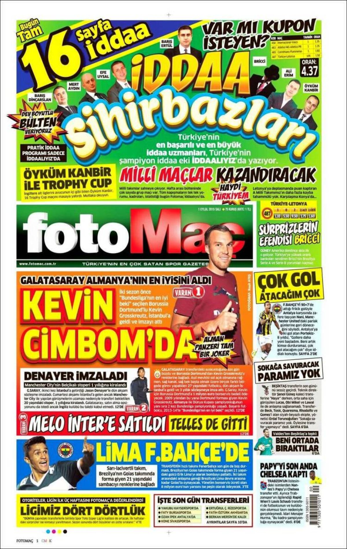 Ce scriu azi ziarele de sport din lume (1 septembrie 2015)