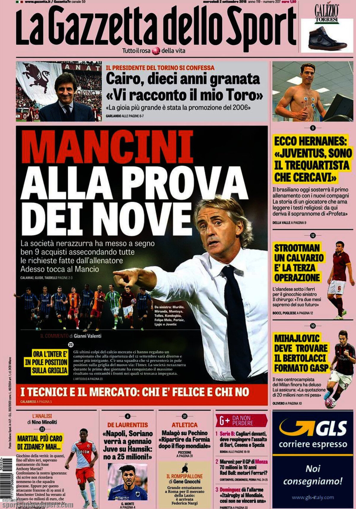 Ce scriu azi ziarele de sport din lume (2 septembrie 2015)