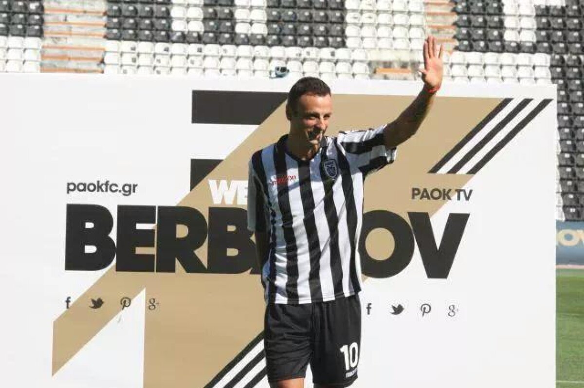 VIDEO ȘI FOTO Ce-a pierdut Marica! Nebunie maximă la prezentarea lui Berbatov la PAOK » 10.000 de fani în delir!