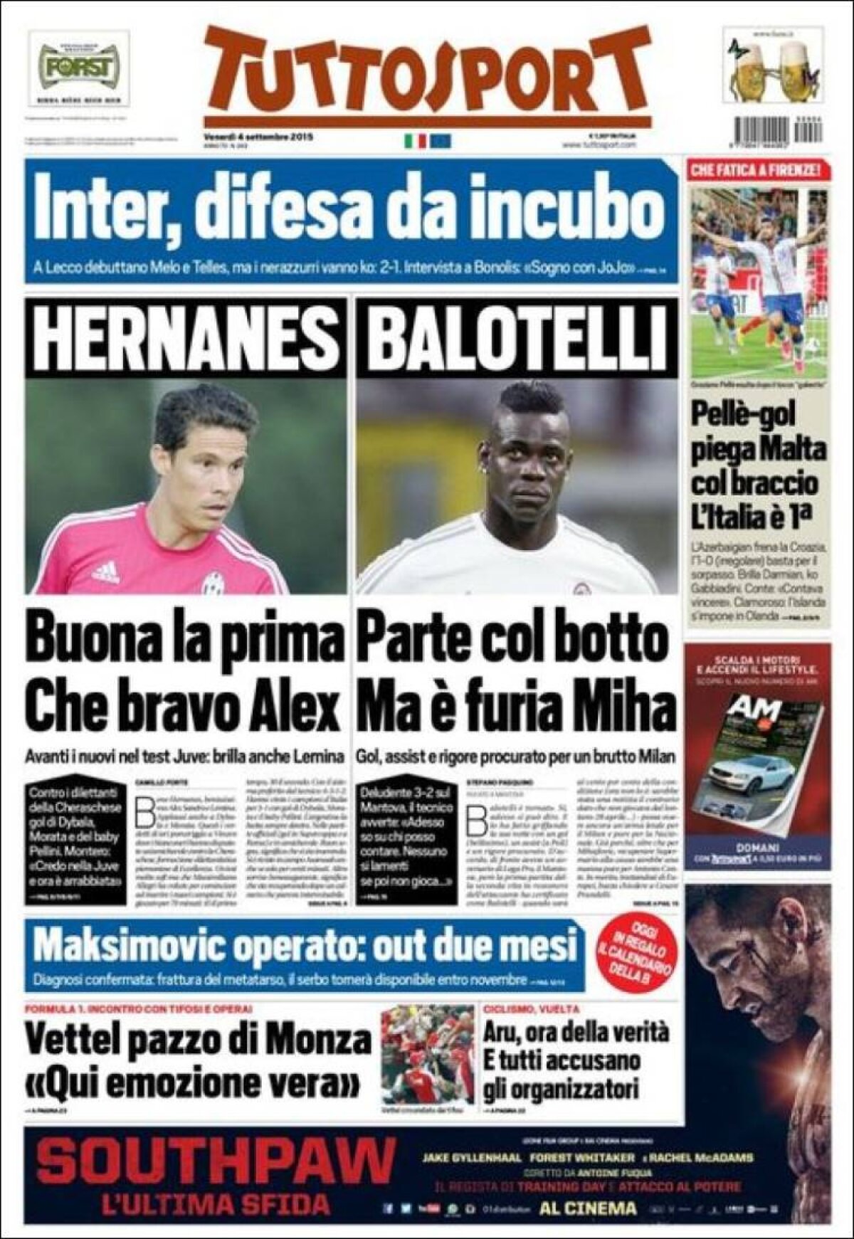 Ce scriu azi ziarele de sport din lume (4 septembrie 2015)