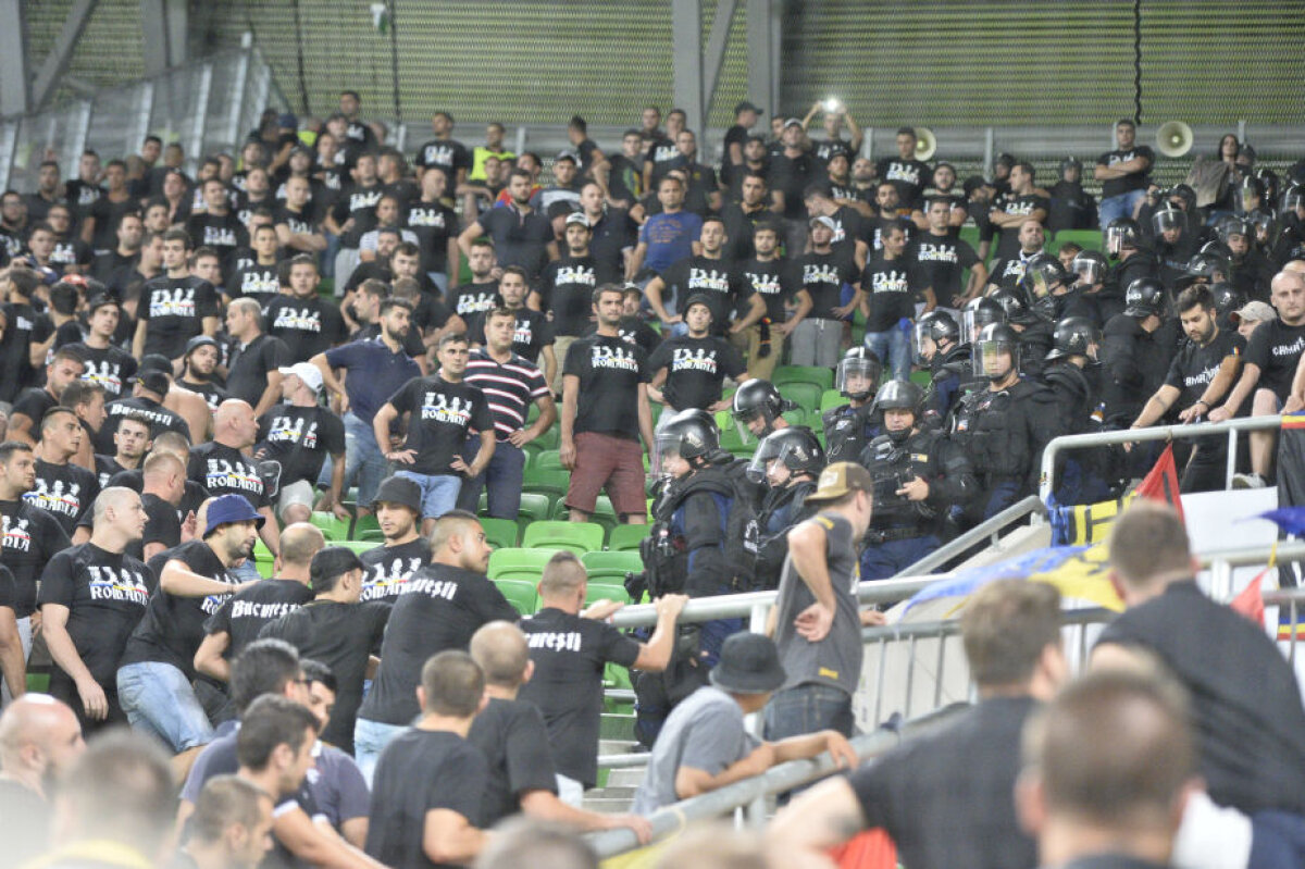 FOTO Fanii români ameninţaţi cu evacuarea! Steliştii s-au bătut cu dinamoviştii pe stadion