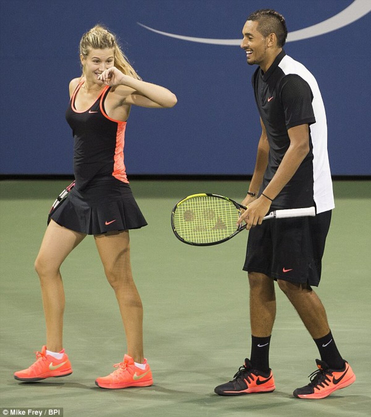 FOTO Jucătorul care l-a insultat pe Wawrinka recidivează » Flirt pe teren cu Eugenie Bouchard