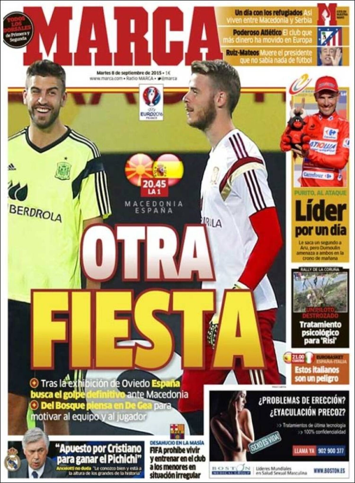 Ce scriu azi ziarele de sport din lume (8 septembrie 2015)