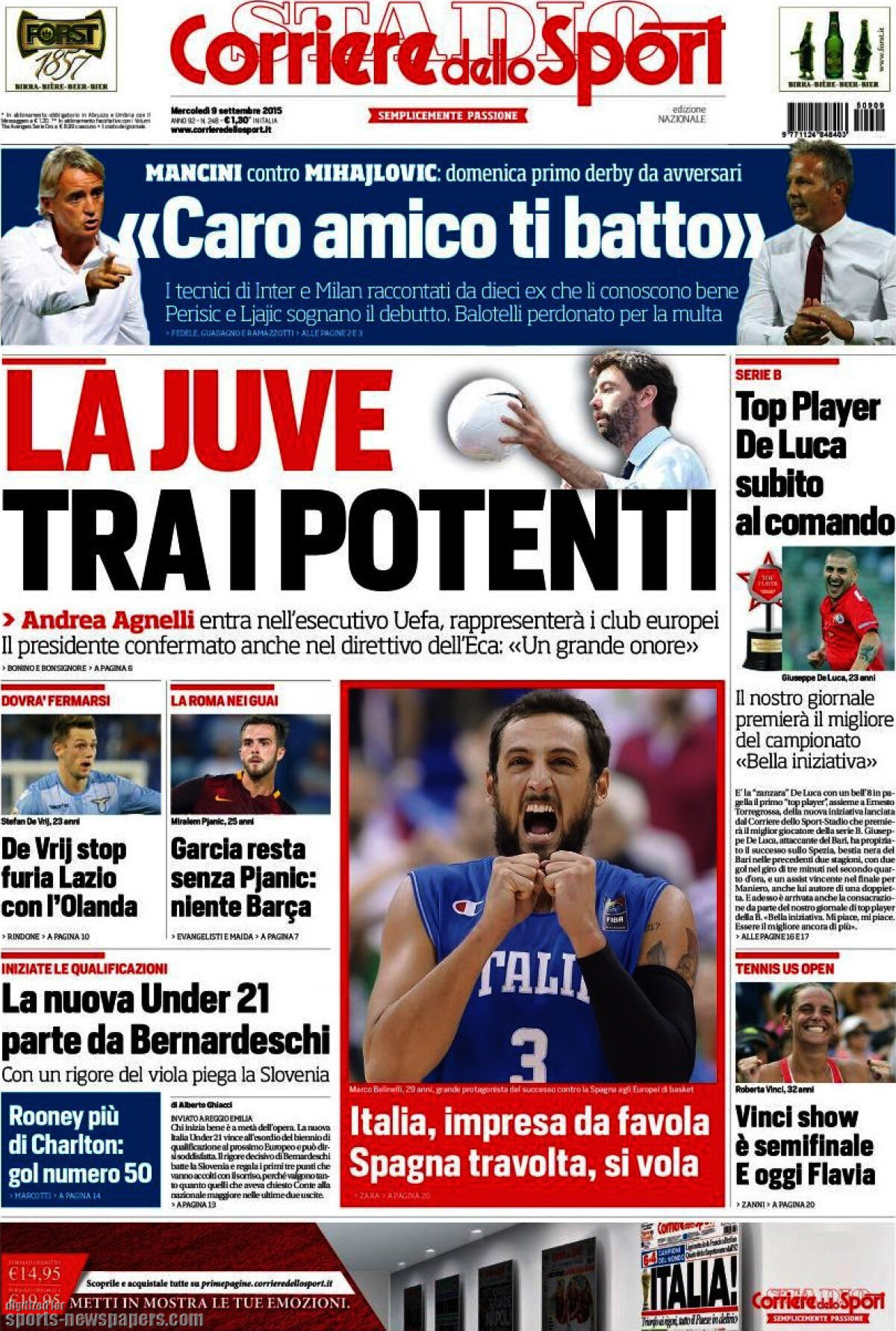 Ce scriu azi ziarele de sport din lume (9 septembrie 2015)