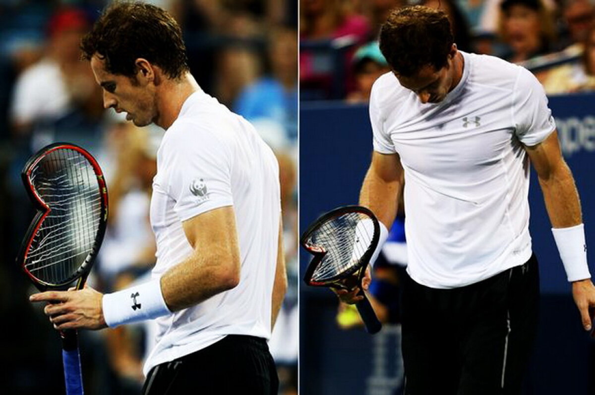 VIDEO Scene amuzante la US Open: Murray și-a făcut praf racheta!