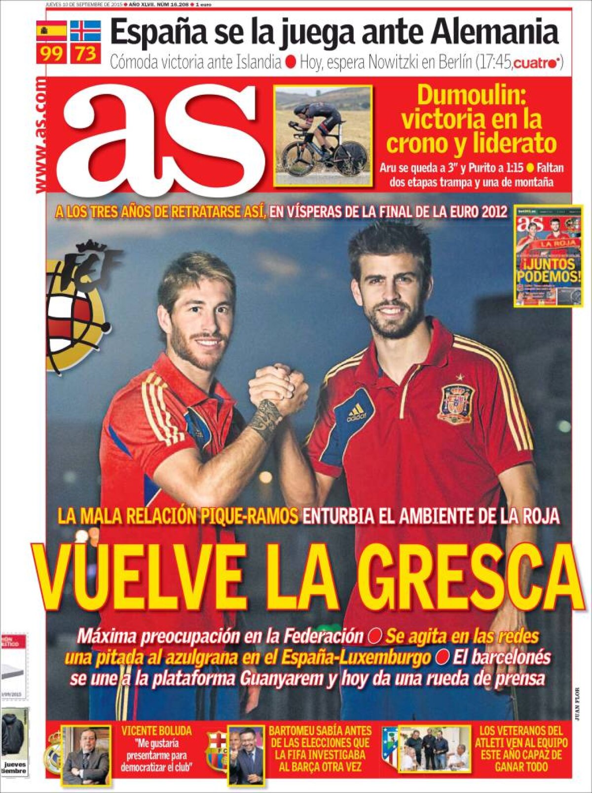 Ce scriu azi ziarele de sport din lume (10 septembrie 2015)