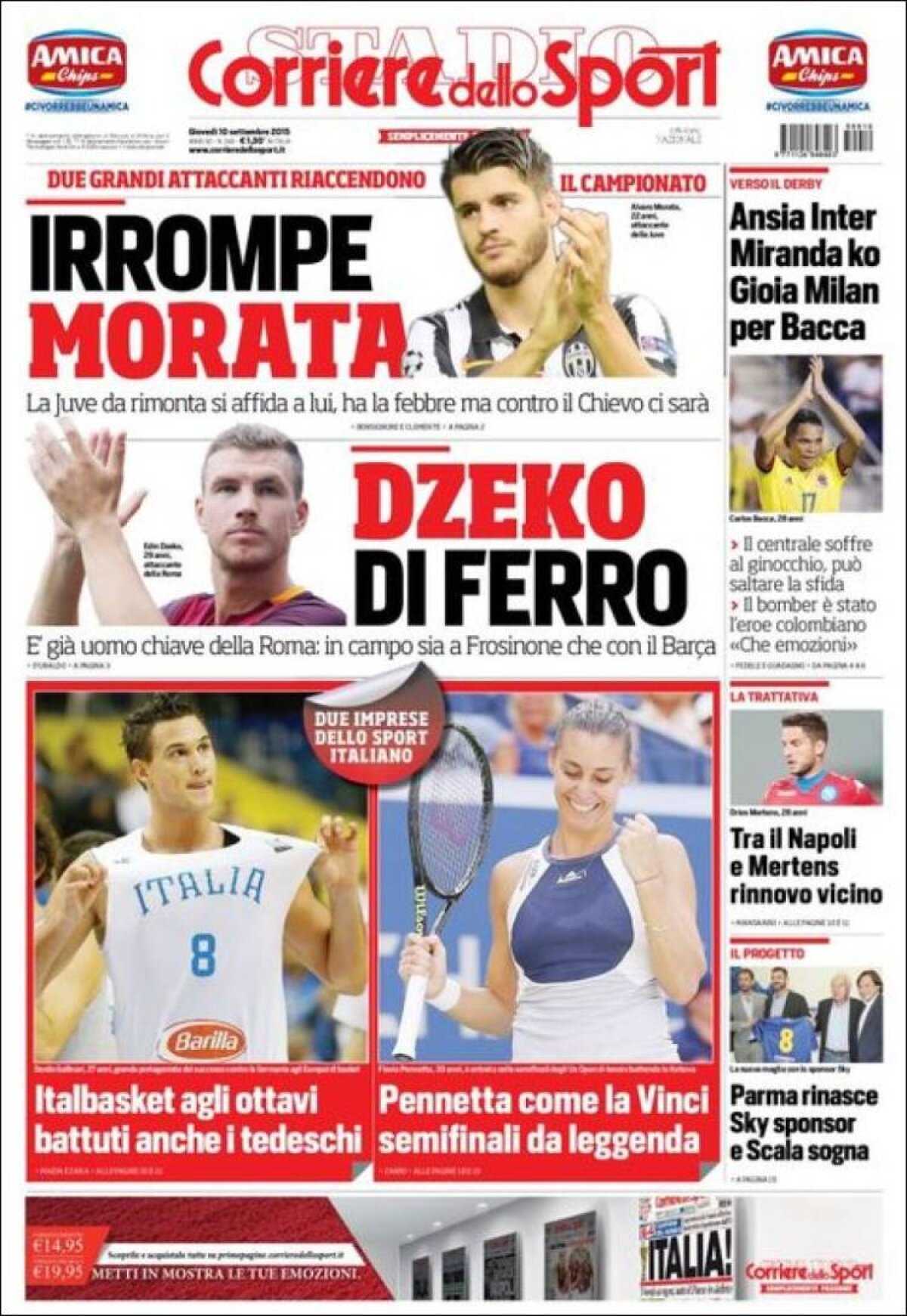 Ce scriu azi ziarele de sport din lume (10 septembrie 2015)