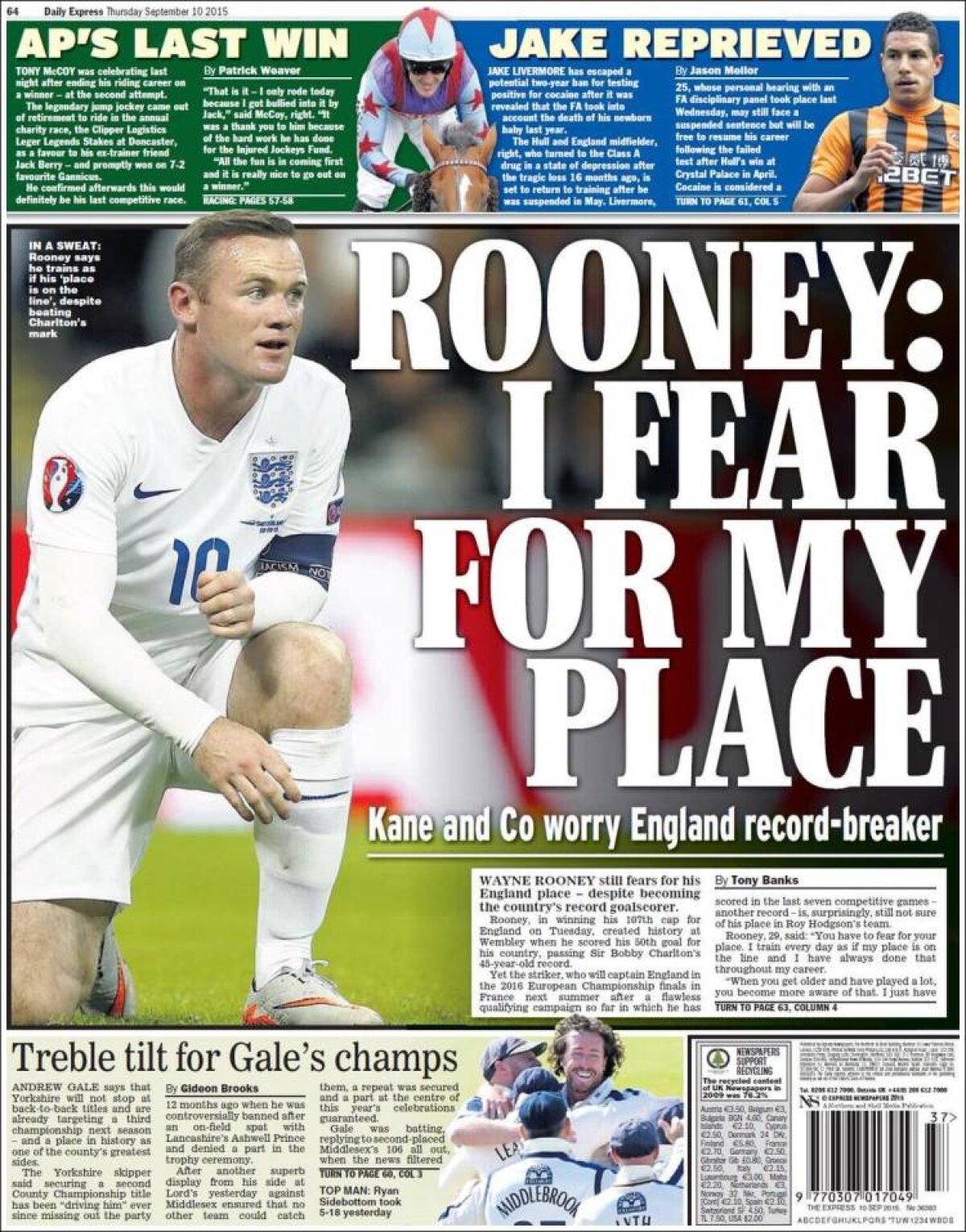 Ce scriu azi ziarele de sport din lume (10 septembrie 2015)