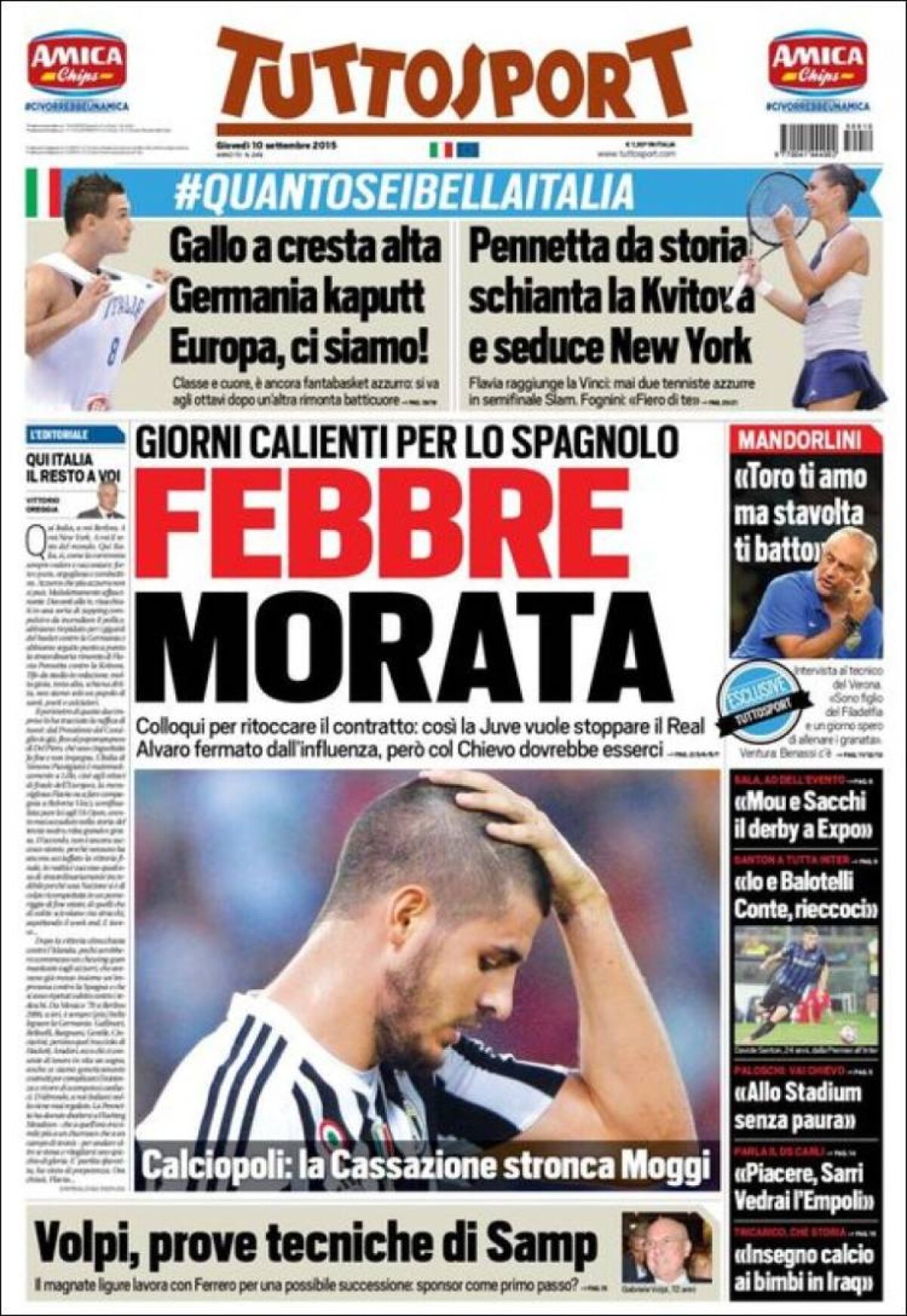 Ce scriu azi ziarele de sport din lume (10 septembrie 2015)