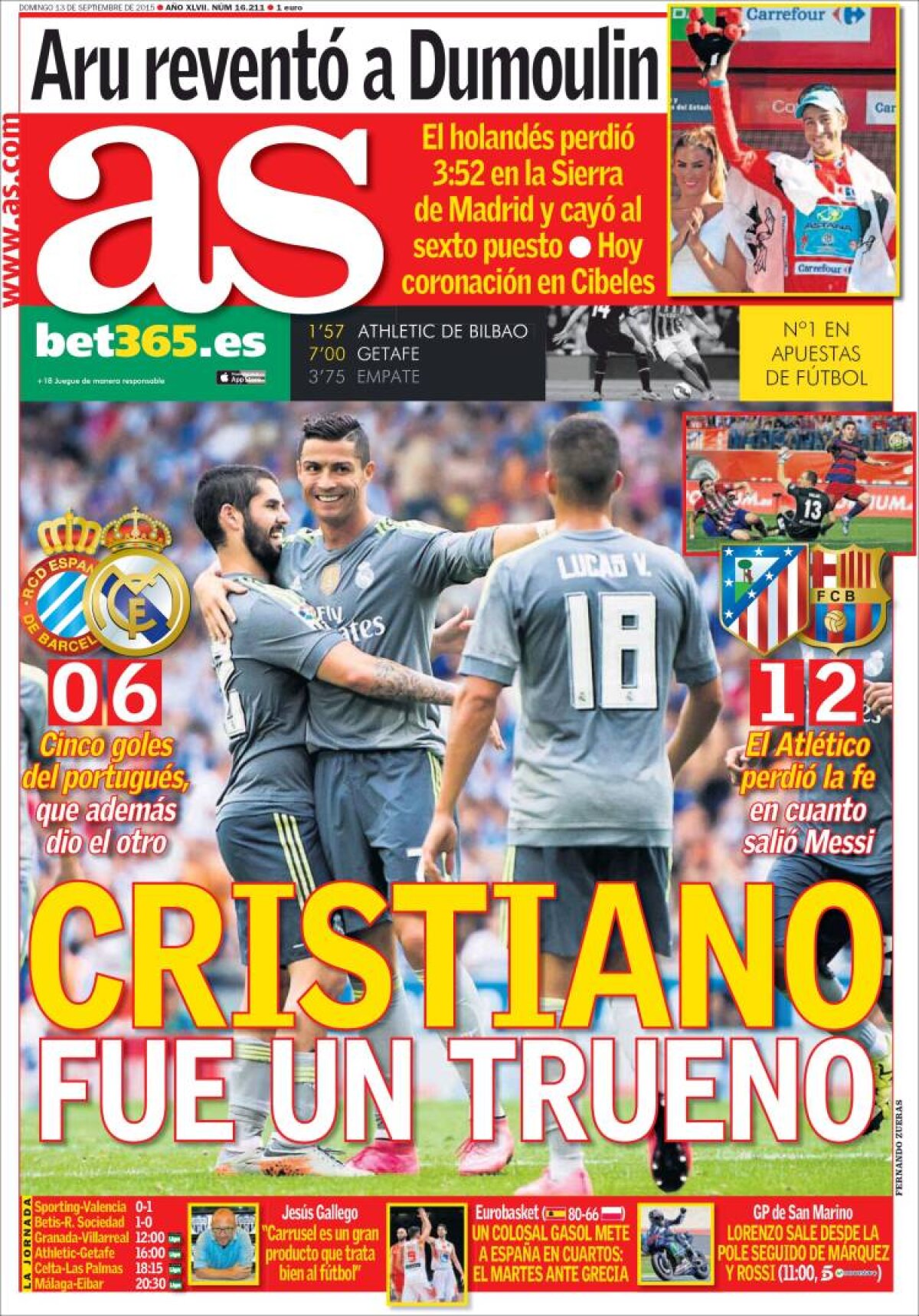 Ce scriu azi ziarele de sport din lume (13 septembrie 2015)