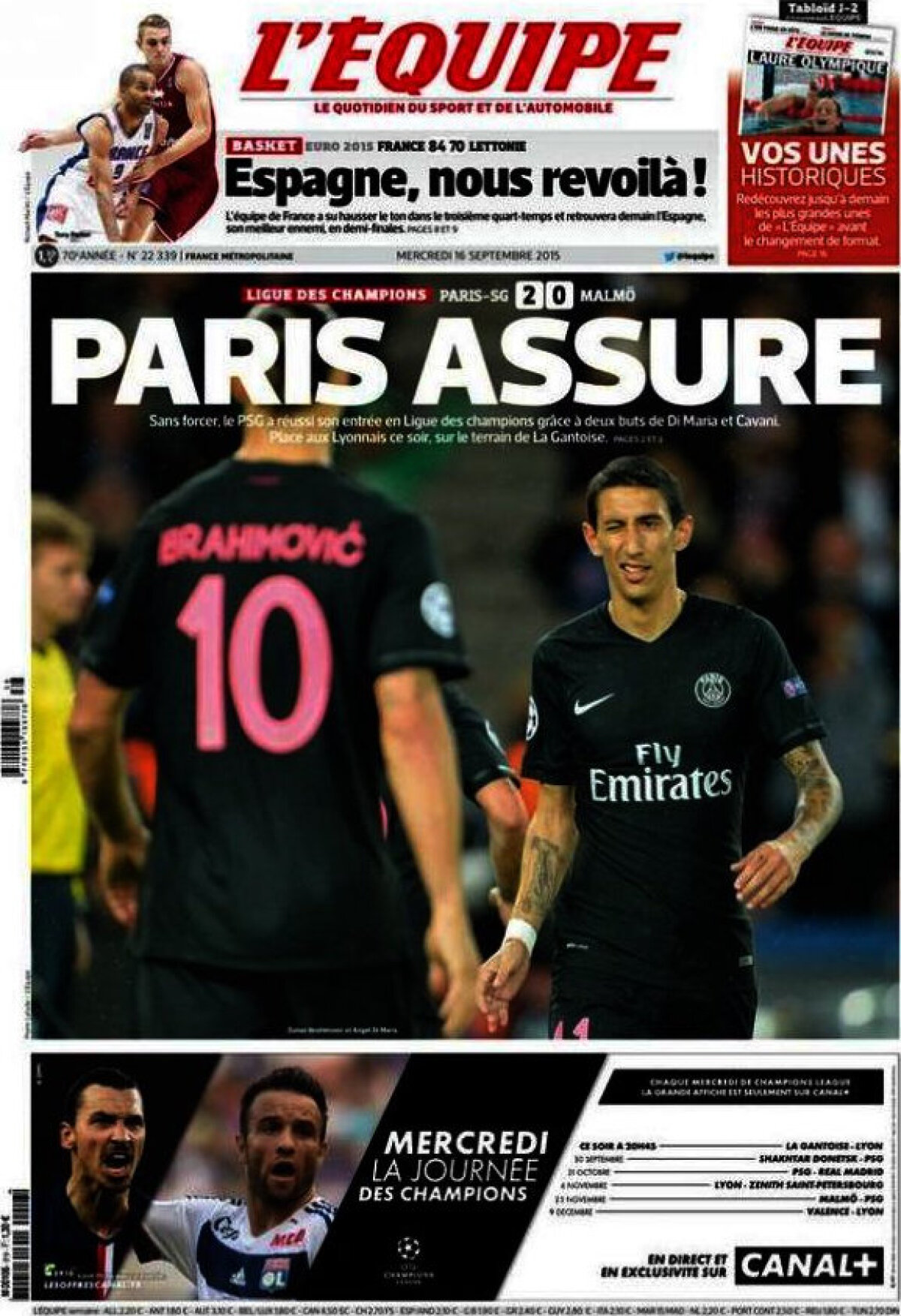 Ce scriu azi ziarele de sport din lume (16 septembrie 2015)