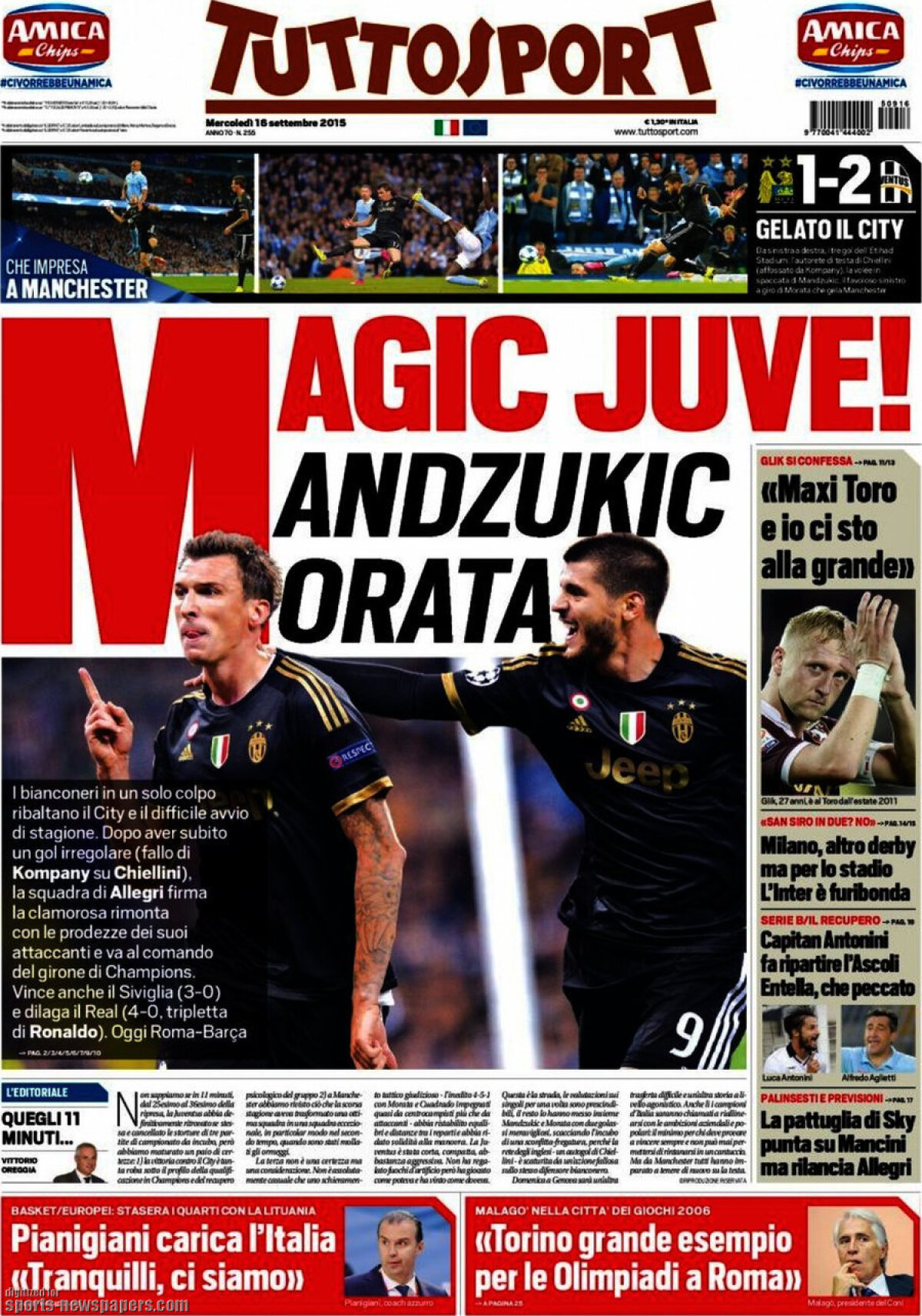 Ce scriu azi ziarele de sport din lume (16 septembrie 2015)