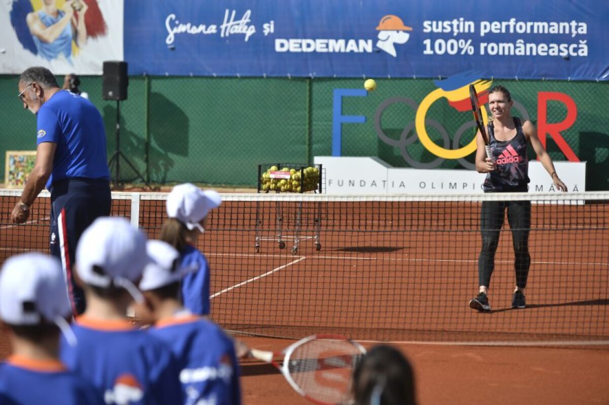 FOTO Halep și Țiriac s-au întîlnit la inaugurarea a două terenuri de tenis! Fostul mare tenismen s-a ținut de glume: "Să mă anunți atunci" :)