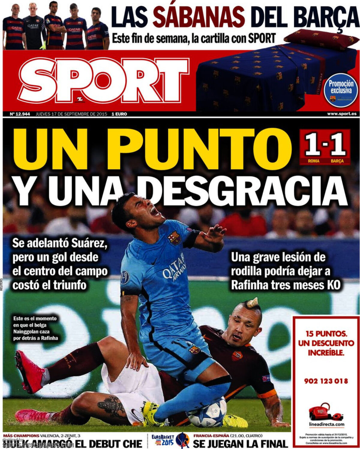 Ce scriu azi ziarele de sport din lume (17 septembrie 2015)