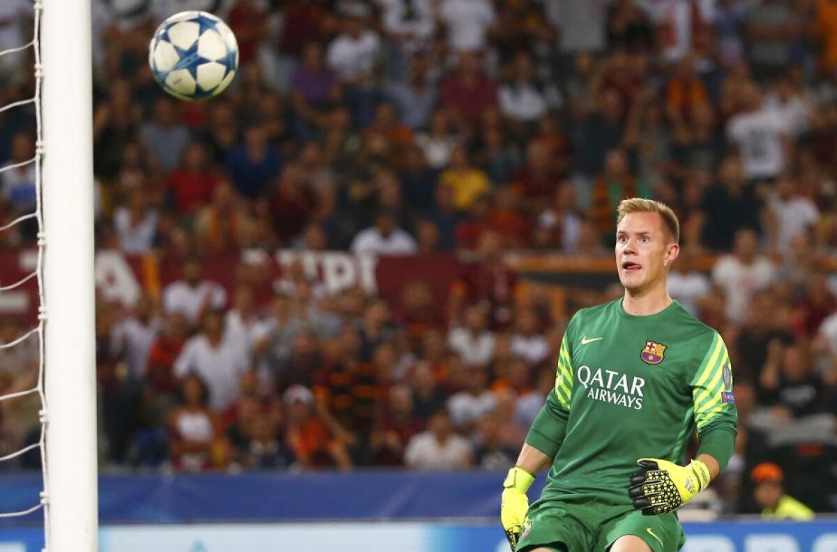 VIDEO + FOTO Ter Stegen, ironizat după ce Florenzi i-a dat gol de la Ploiești » Cum poate fi ținut portarul Barcelonei pe linia porții