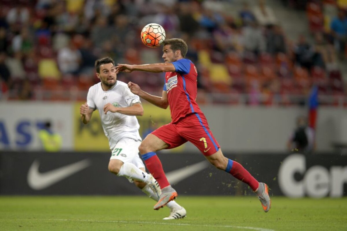 VIDEO și FOTO Steaua urcă pe podium după victoria în fața Chiajnei, scor 3-1