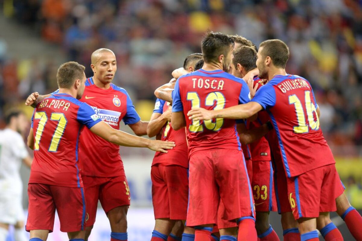 VIDEO și FOTO Steaua urcă pe podium după victoria în fața Chiajnei, scor 3-1