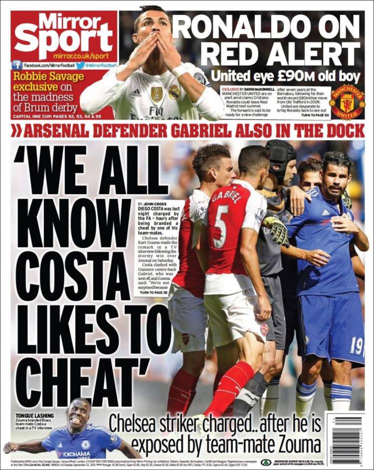 Ce scriu azi ziarele de sport din lume (22 septembrie 2015)