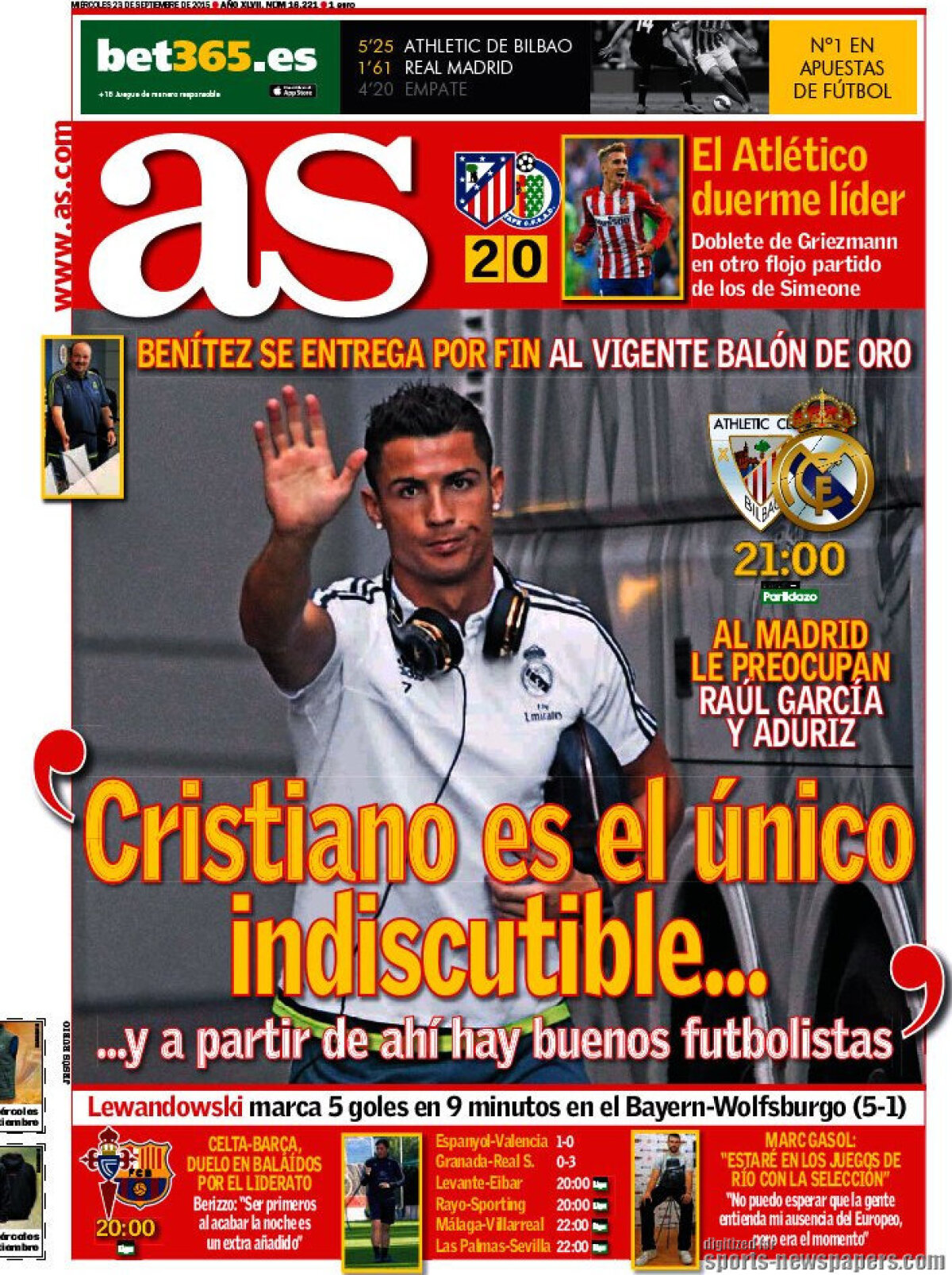 Ce scriu azi ziarele de sport din lume (23 septembrie 2015)