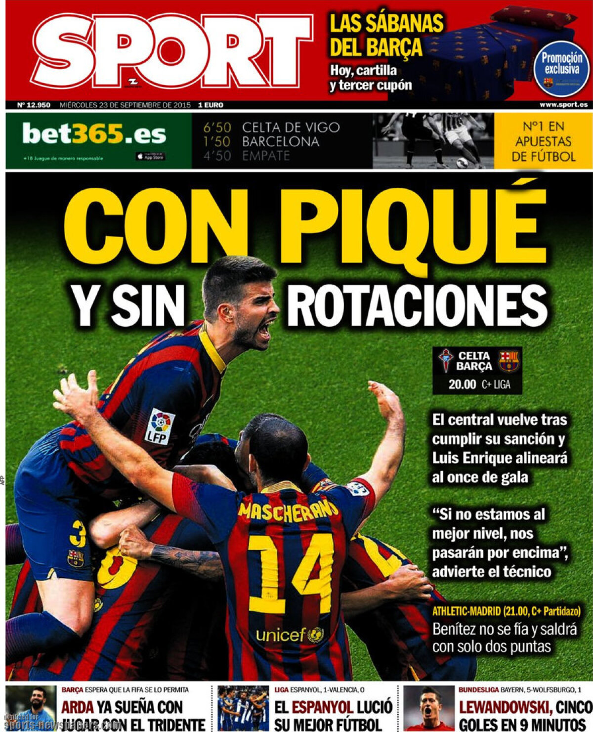 Ce scriu azi ziarele de sport din lume (23 septembrie 2015)