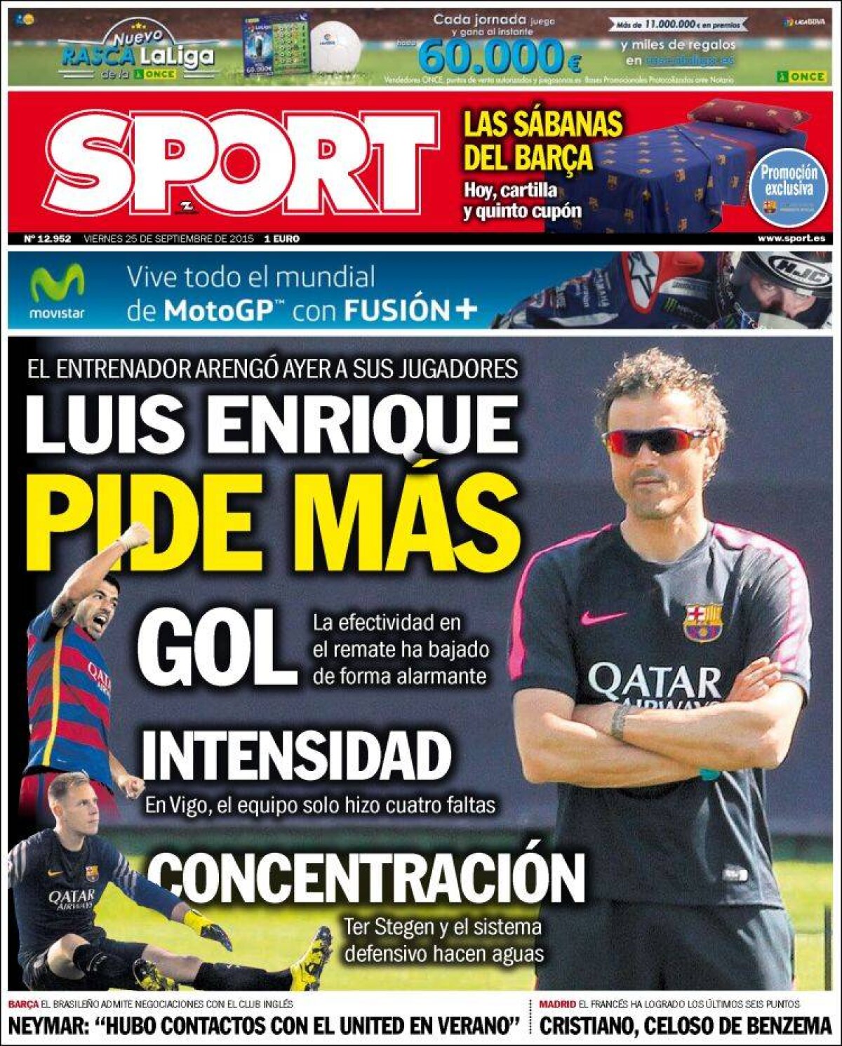 Ce scriu azi ziarele de sport din lume (25 septembrie 2015)