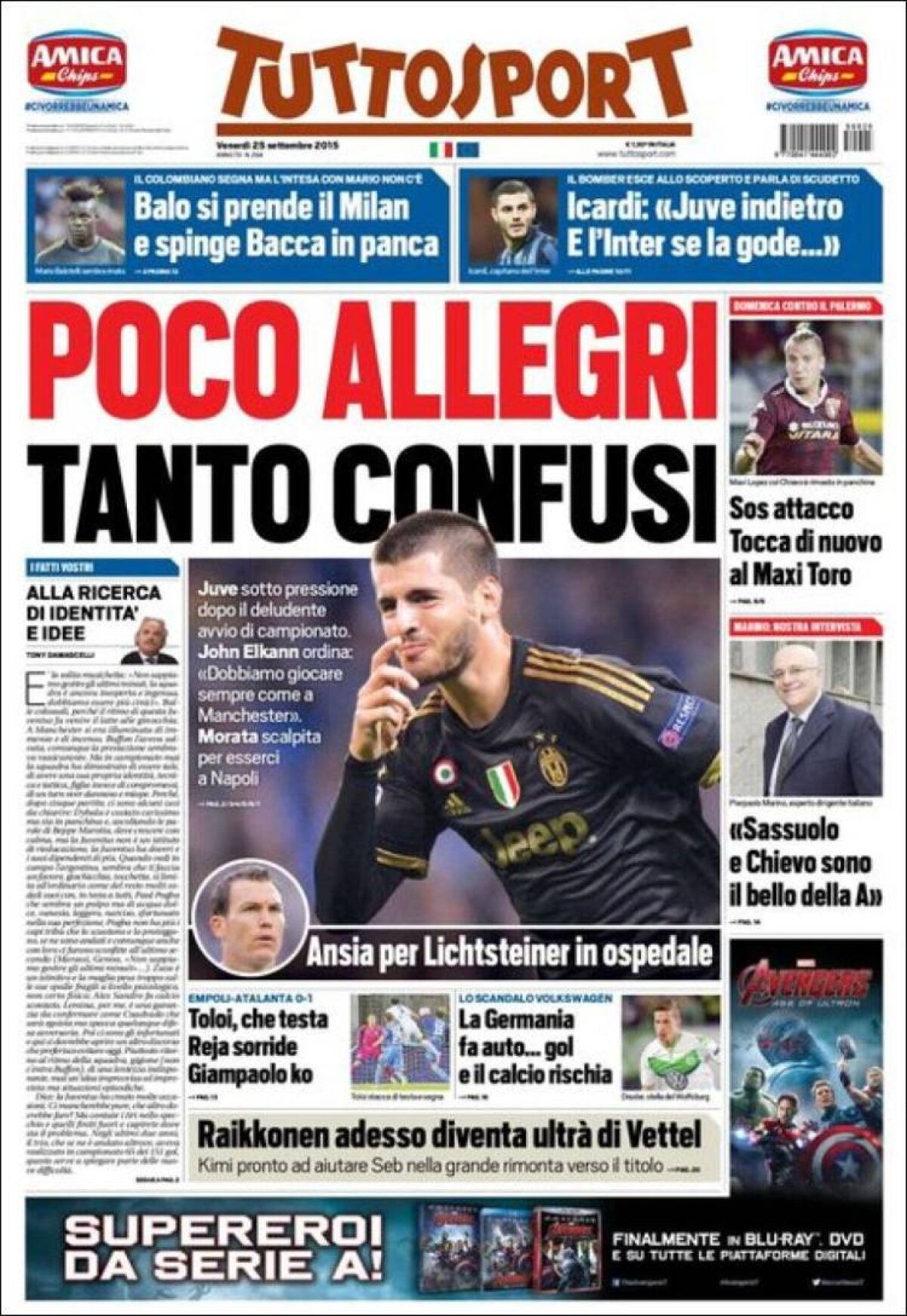 Ce scriu azi ziarele de sport din lume (25 septembrie 2015)