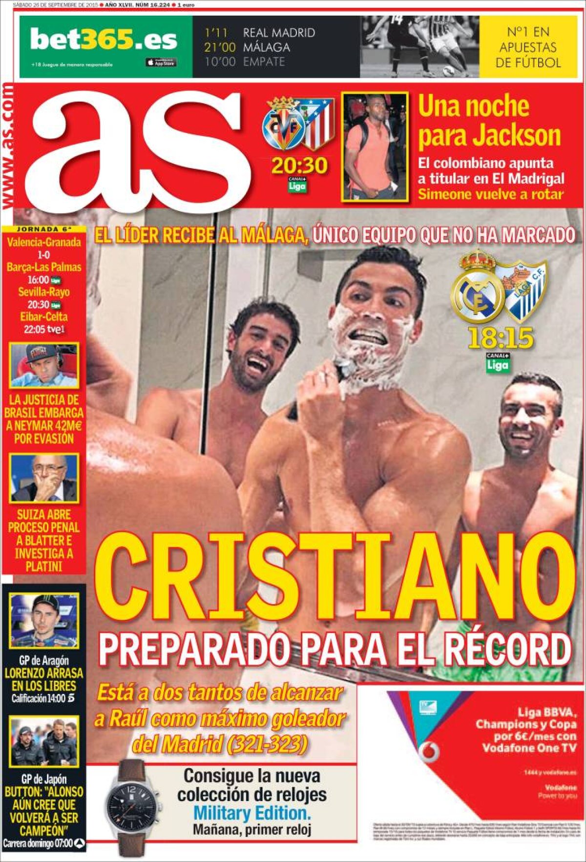 Ce scriu azi ziarele de sport din lume (26 septembrie 2015)