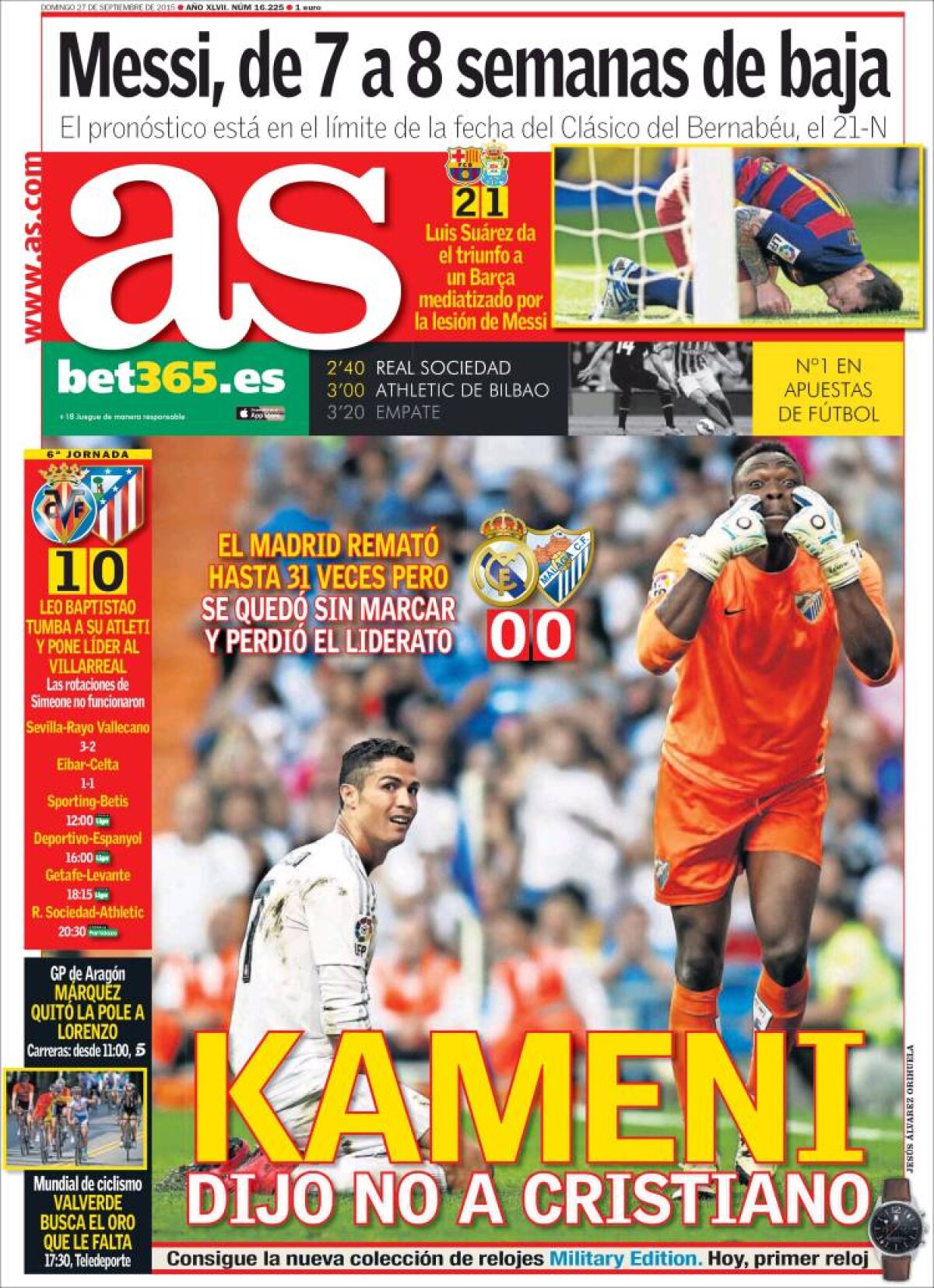 Ce scriu azi ziarele de sport din lume (27 septembrie 2015)