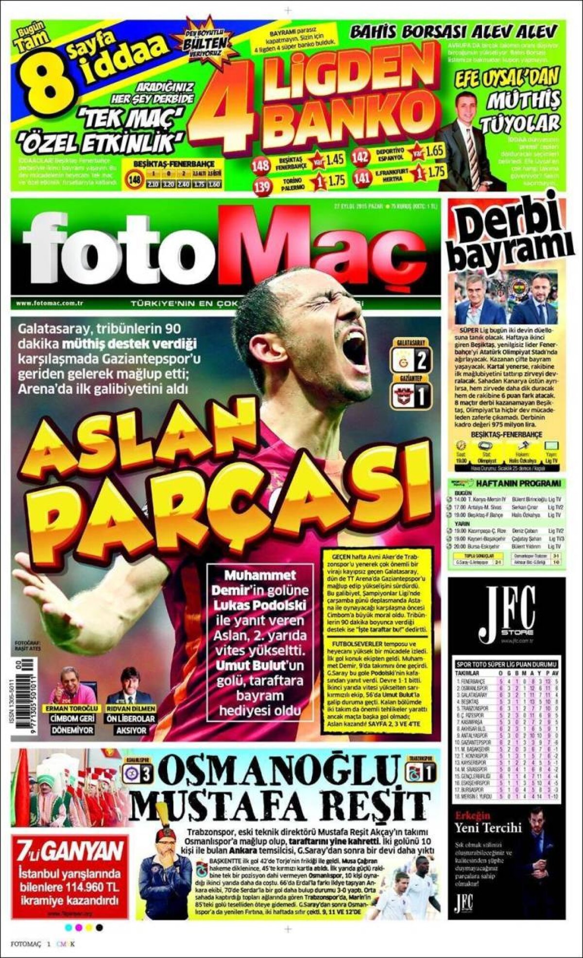 Ce scriu azi ziarele de sport din lume (27 septembrie 2015)