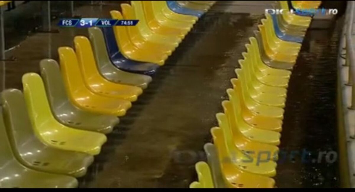 VIDEO + FOTO Imagini scandaloase de la Steaua - Voluntari: Arena Națională a fost inundată!