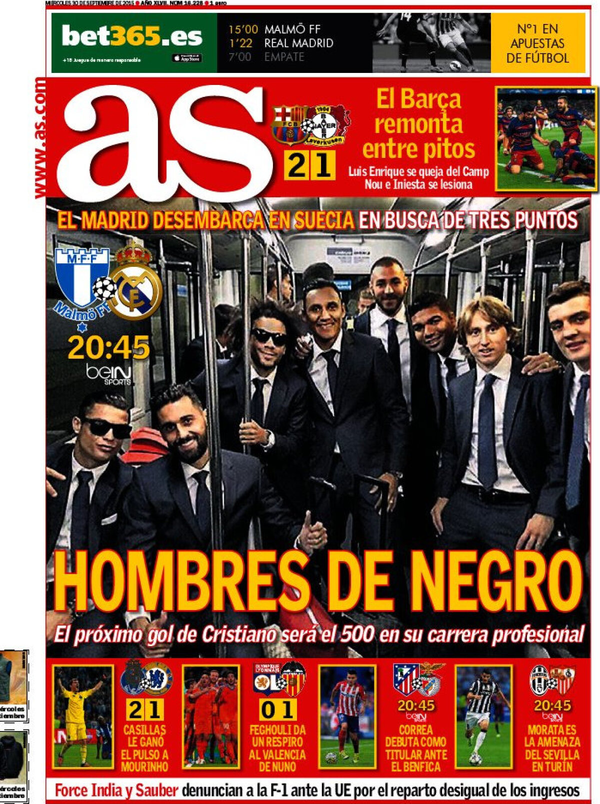 Ce scriu azi ziarele de sport din lume (30 septembrie 2015)