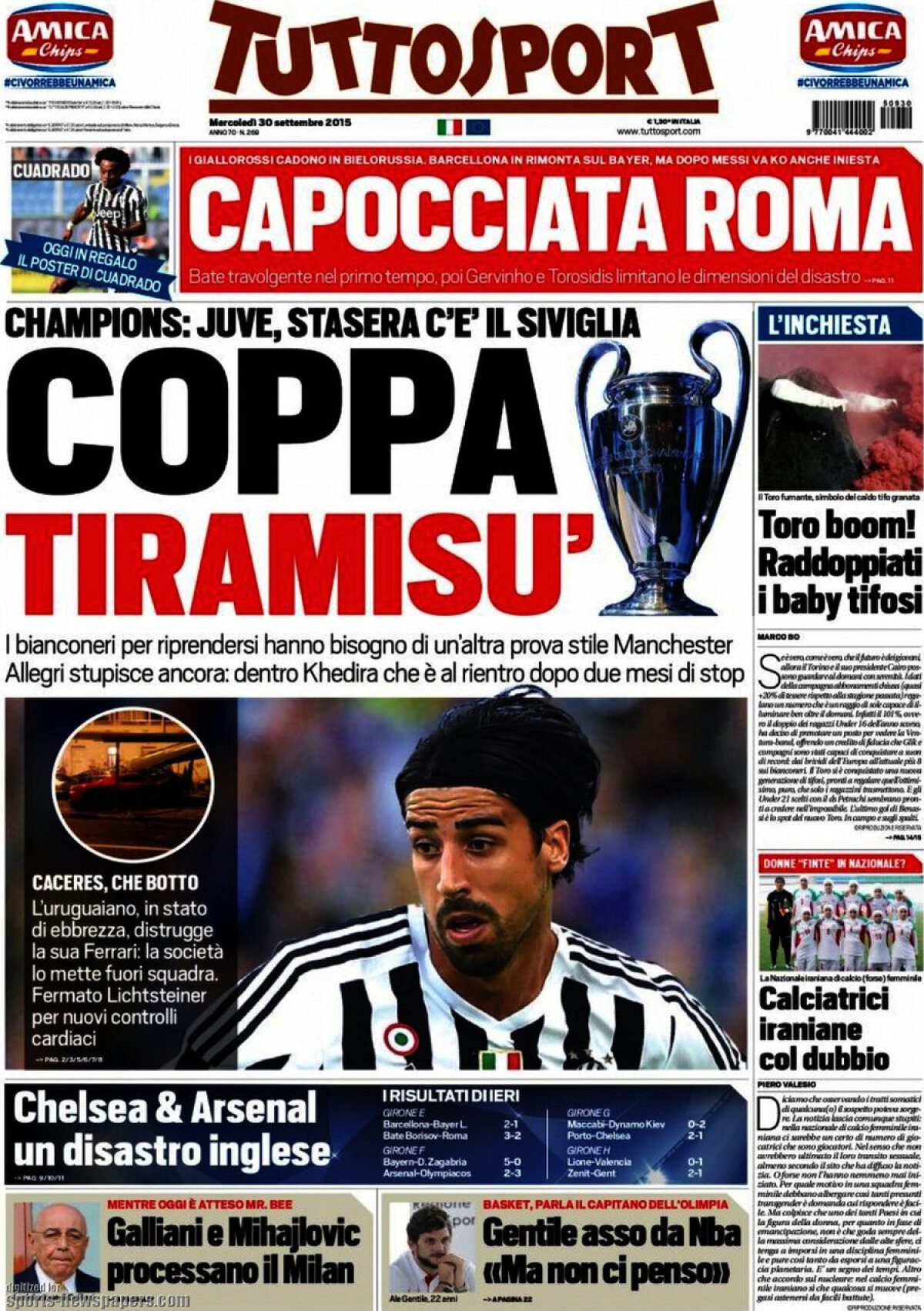 Ce scriu azi ziarele de sport din lume (30 septembrie 2015)