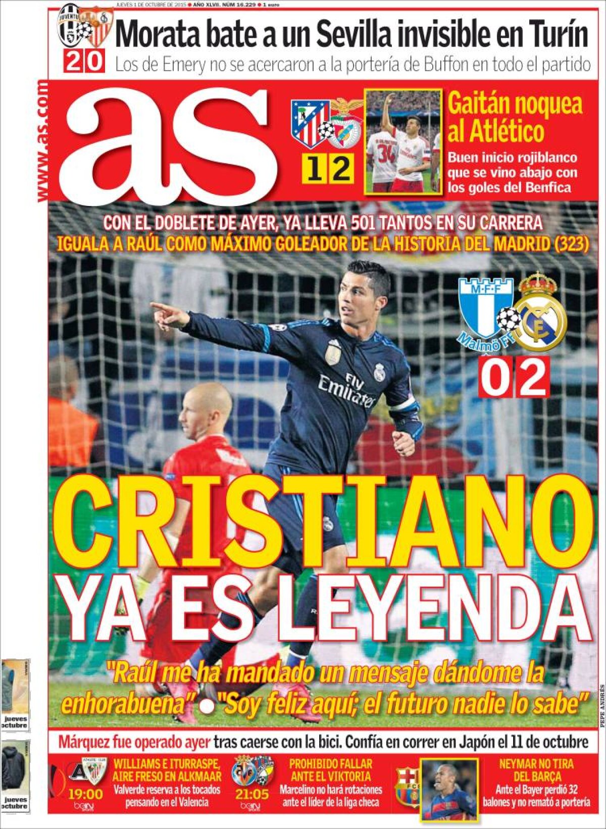 Ce scriu azi ziarele de sport din lume (1 octombrie 2015)