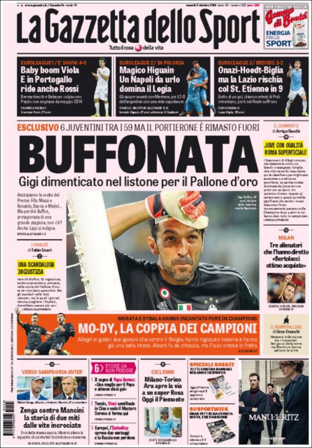 Ce scriu azi ziarele de sport din lume (2 octombrie 2015)