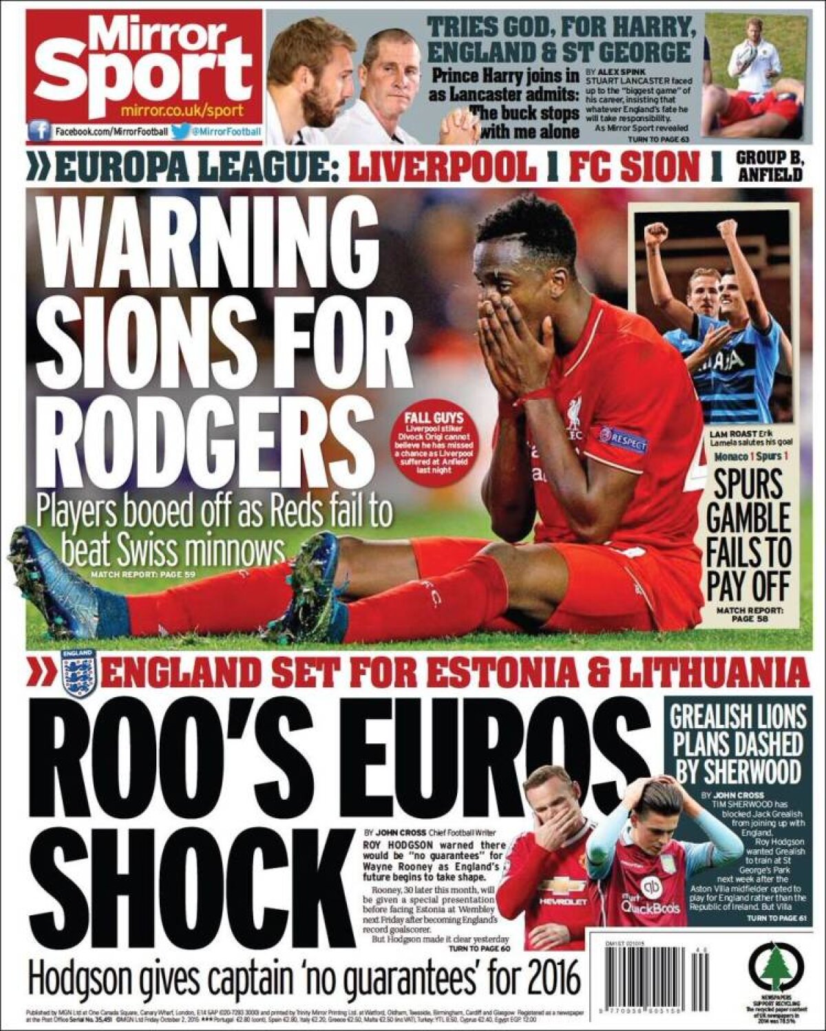 Ce scriu azi ziarele de sport din lume (2 octombrie 2015)