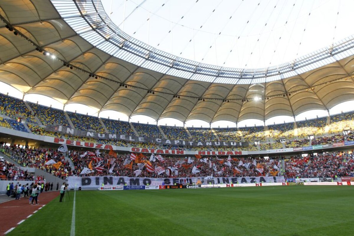 VIDEO+FOTO Atmosferă incendiară creată de suporterii lui Dinamo în memoria lui Hîldan: un inel de "foc" a înconjurat arena