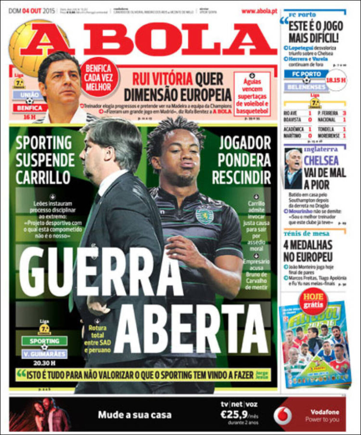 Ce scriu azi ziarele de sport din lume (4 octombrie 2015)