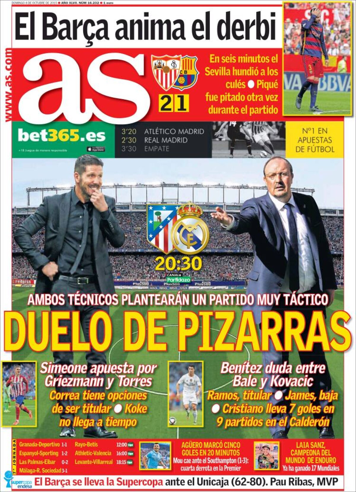 Ce scriu azi ziarele de sport din lume (4 octombrie 2015)