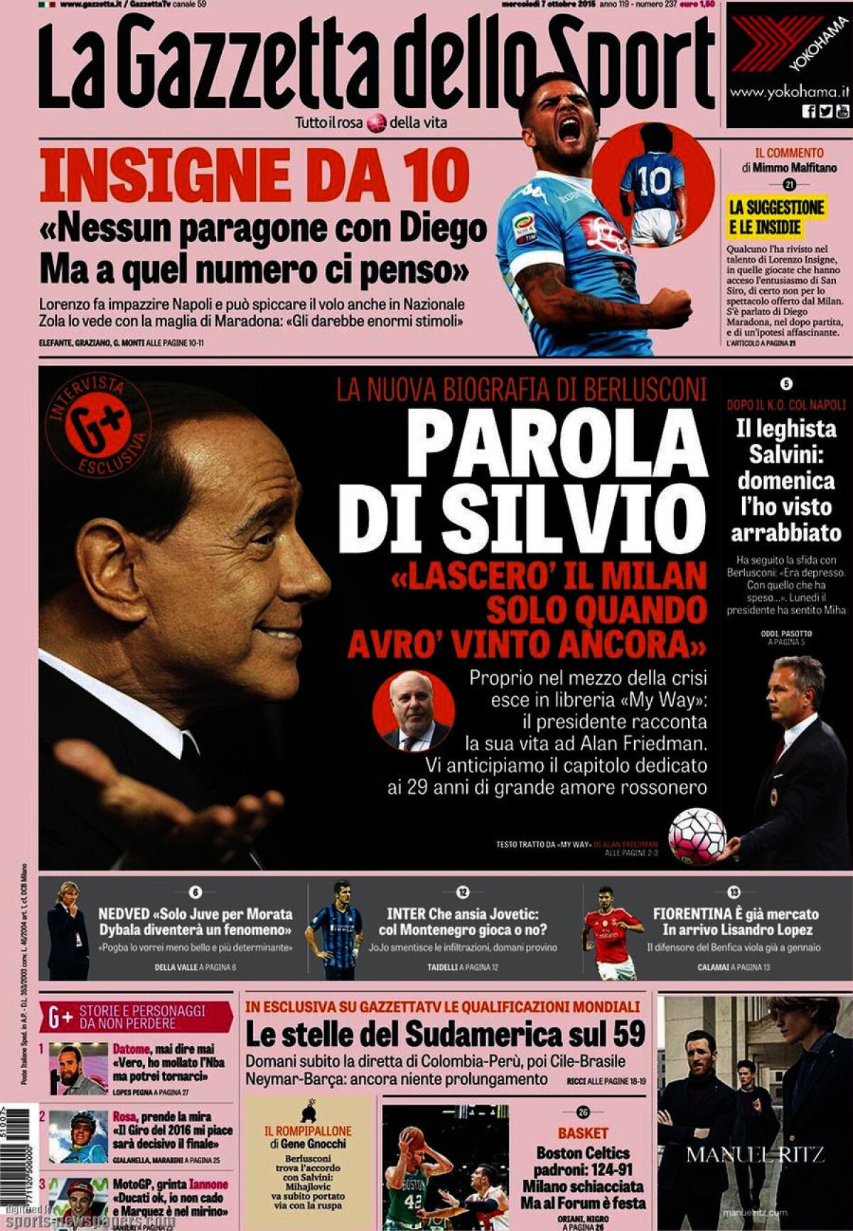 Ce scriu azi ziarele de sport din lume (7 octombrie 2015)