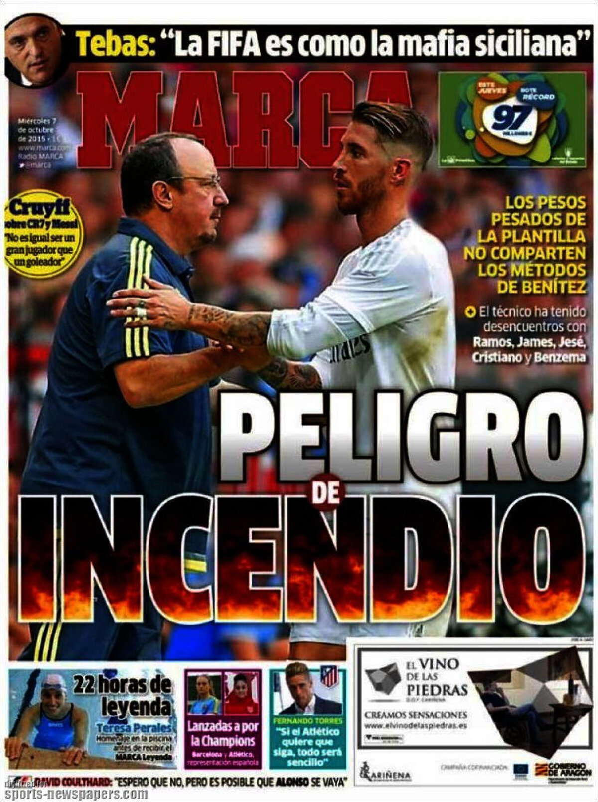 Ce scriu azi ziarele de sport din lume (7 octombrie 2015)