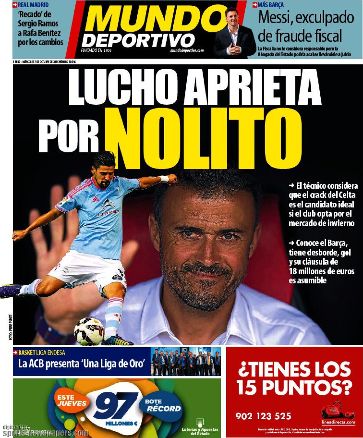 Ce scriu azi ziarele de sport din lume (7 octombrie 2015)