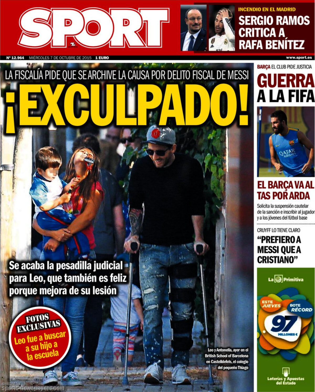 Ce scriu azi ziarele de sport din lume (7 octombrie 2015)