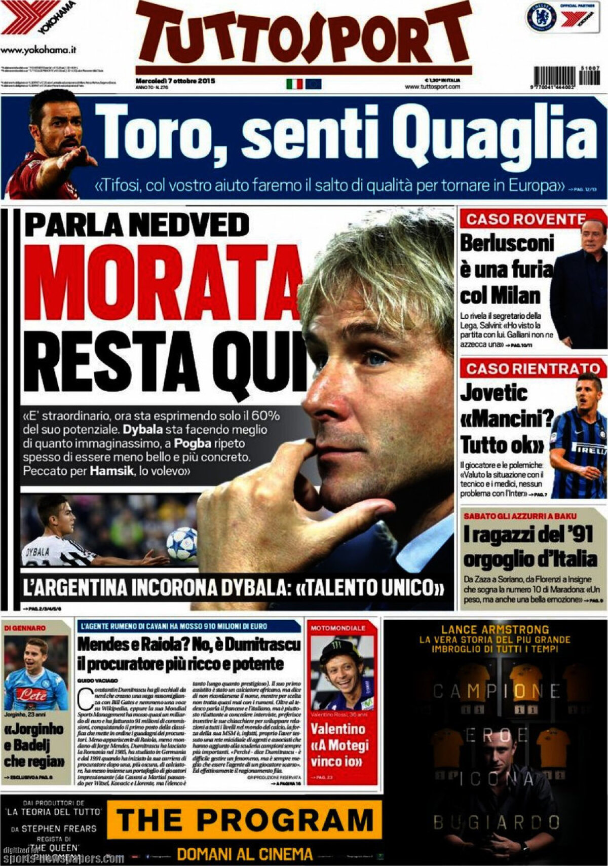 Ce scriu azi ziarele de sport din lume (7 octombrie 2015)