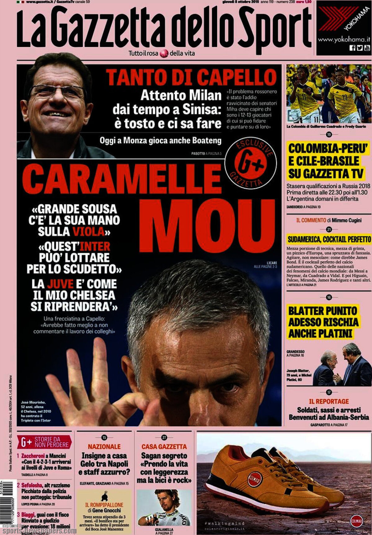 Ce scriu azi ziarele de sport din lume (8 octombrie 2015)