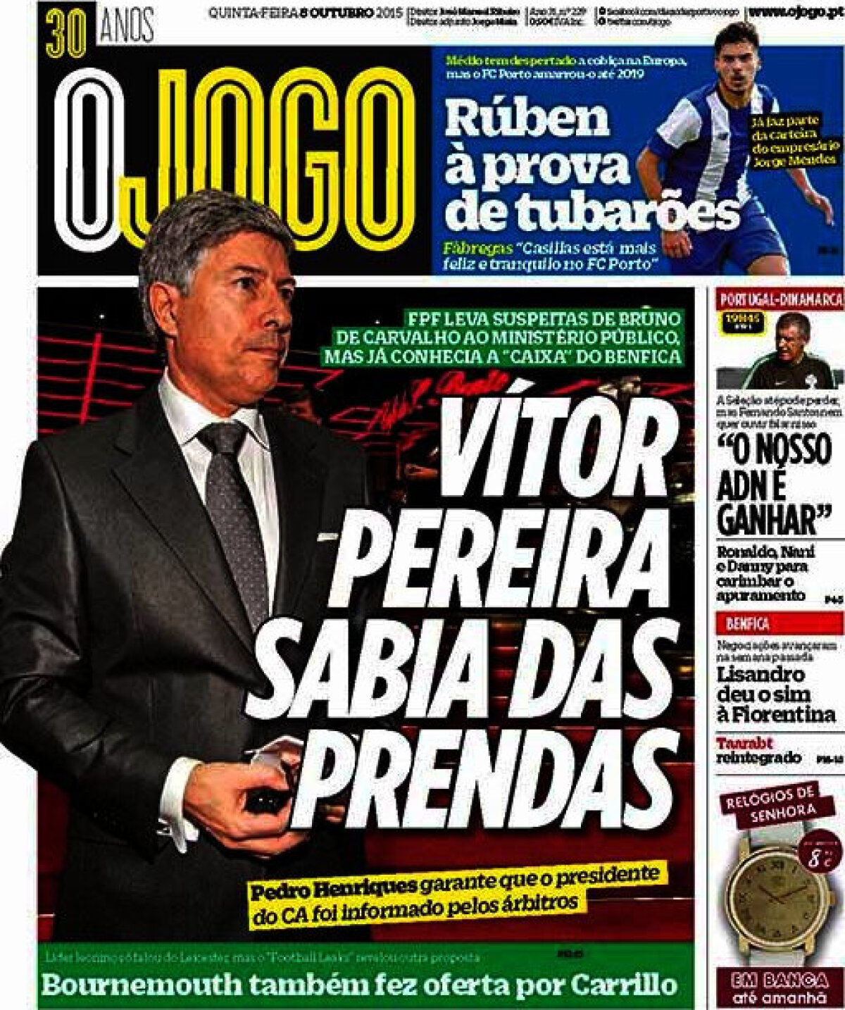 Ce scriu azi ziarele de sport din lume (8 octombrie 2015)