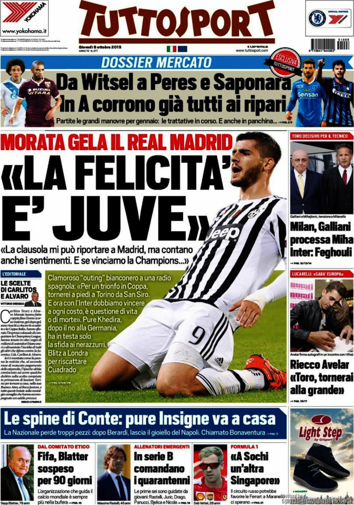 Ce scriu azi ziarele de sport din lume (8 octombrie 2015)