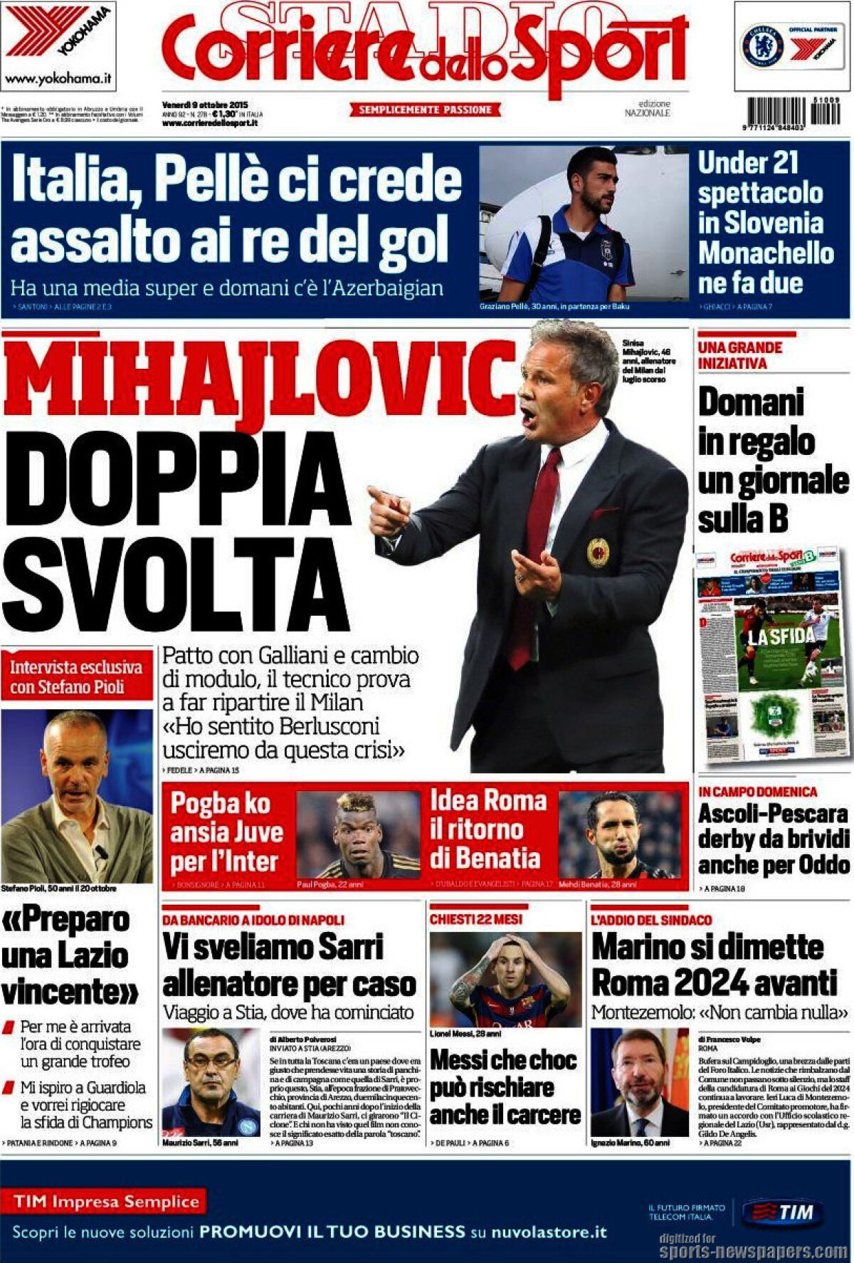 Ce scriu azi ziarele de sport din lume (9 octombrie 2015)