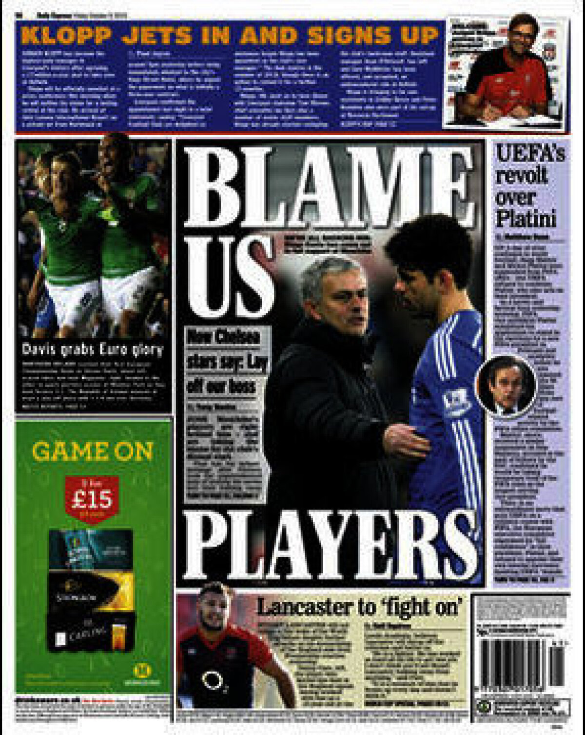 Ce scriu azi ziarele de sport din lume (9 octombrie 2015)